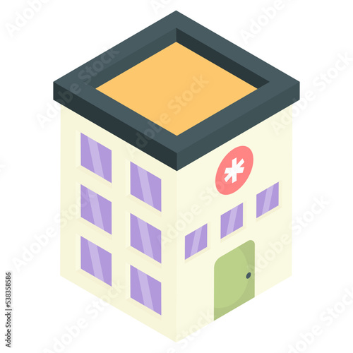 Modern design icon of hospital