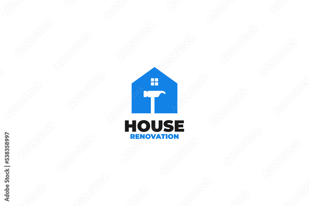 Renovation house logo design vector illustration Renovation house logo design vector illustration