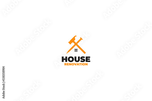 Free Download Renovation house logo design vector illustration - GFXLoad