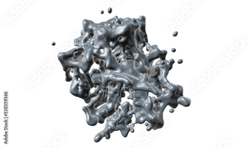 Liquid splash design element abstract 3D