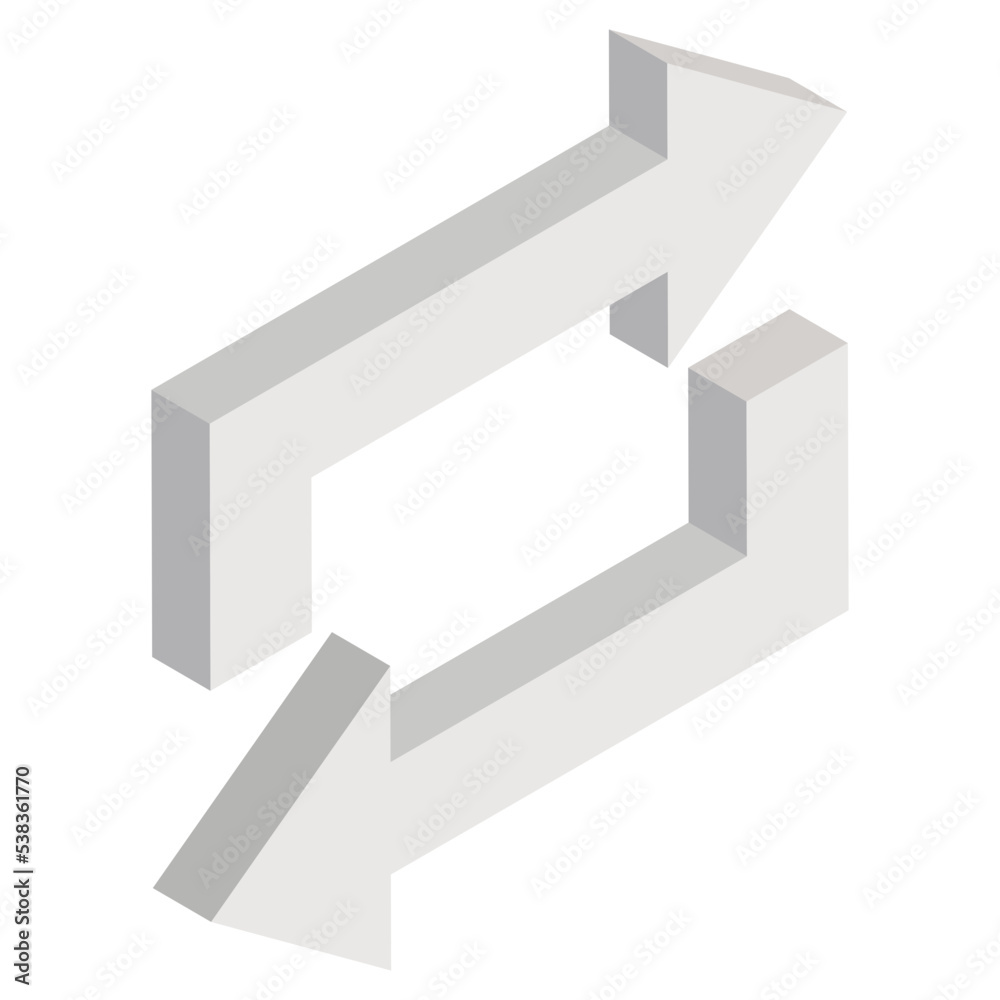 An icon design of refresh square arrows An icon design of refresh square arrows