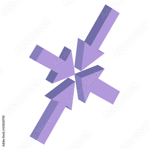 Trendy design icon of inward arrows 