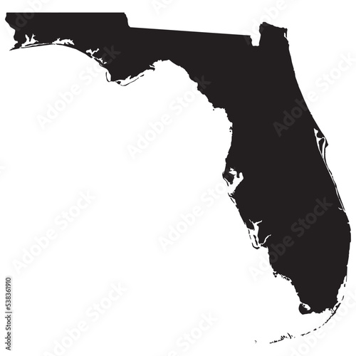 Black vector file of the state of Florida