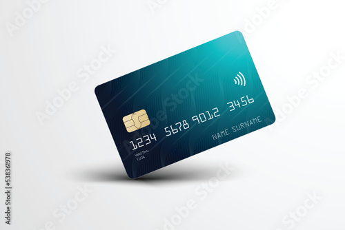 credit card mockup isolated on white background photo
