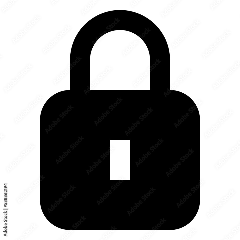 Icon Lock With Style Glyph Icon Lock With Style Glyph