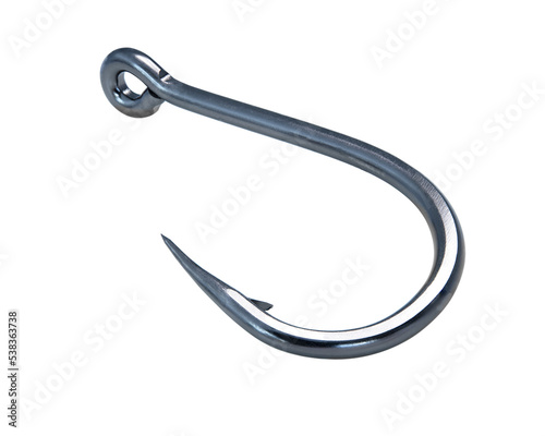 Fishing hook stainless steel glossy metallic fish-hook.