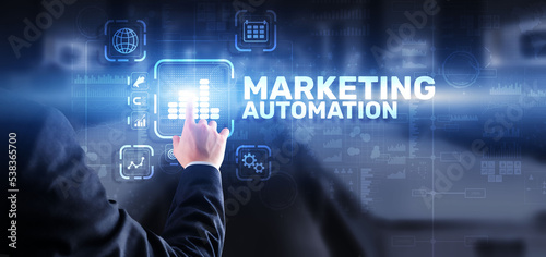 Marketing automation concept. Business Technology Internet and network