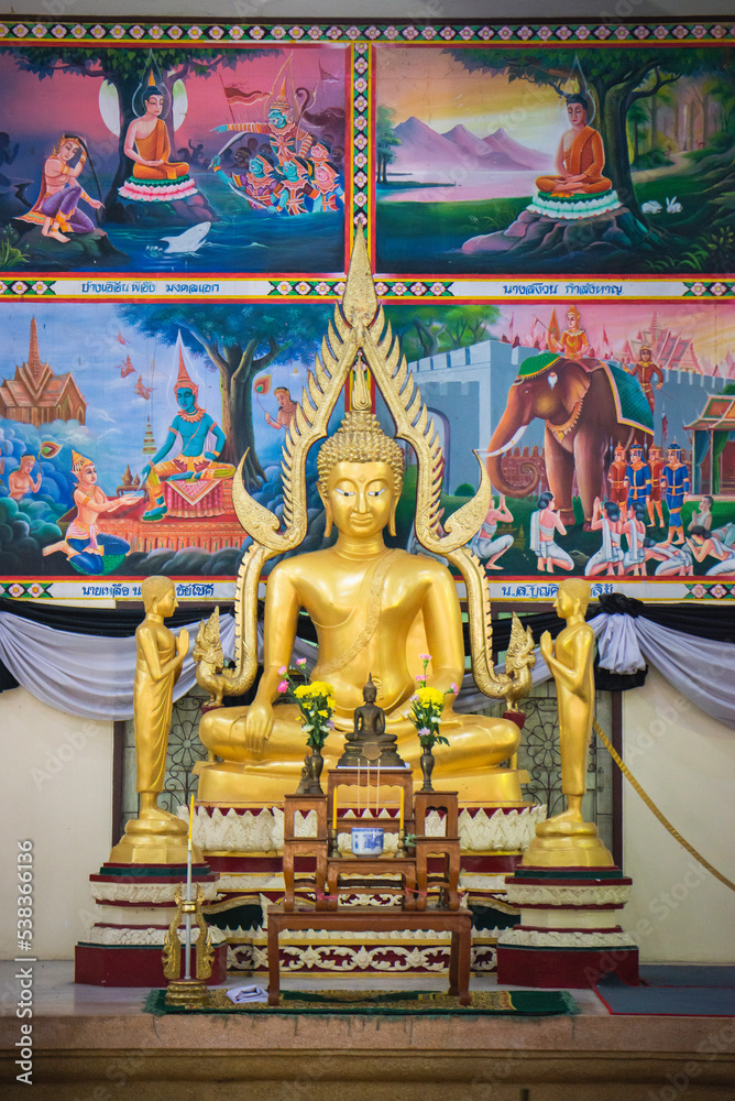 Golden Buddha statue in Buddhism, Thailand