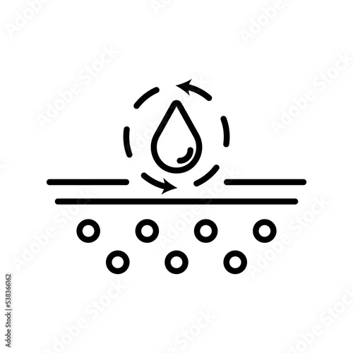 Skin protection set icon. Moisturizing, hand cream, mask for face, acne treatment, antiseptic, shaving gel, moisture. Skin care concept. White background. Vector line icon for Business