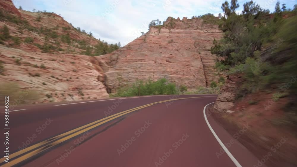 Driving Plate Zion National Park Mt Carmel Highway Southbound Multicam Set 15 Front View Utah Southwest USA Driving Plate Zion National Park Mt Carmel Highway Southbound Multicam Set 15 Front View Utah Southwest USA