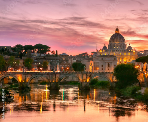 Canvas Print View of St. Peter's Basilica