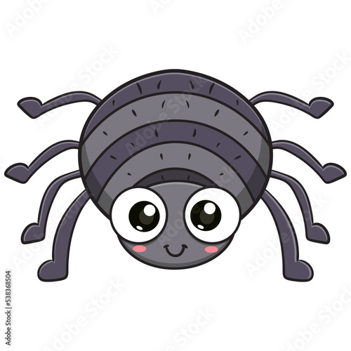 vector illustration of cute spider cartoon