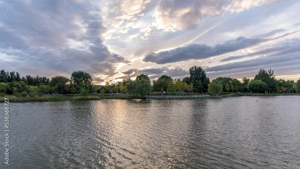 Beijing Hegezhuang Wetland Park time-lapse Beijing Hegezhuang Wetland Park time-lapse