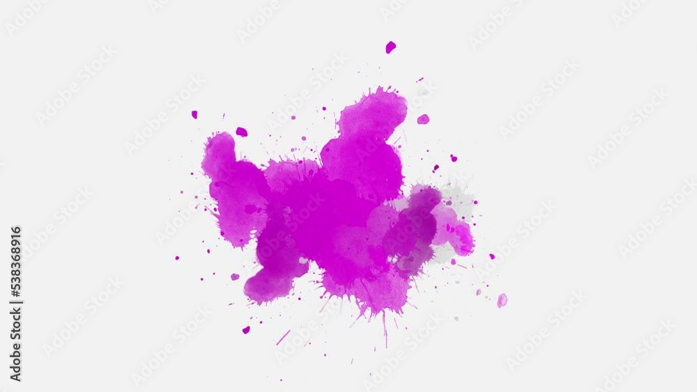 Ink drops fluid splash. ink slow motion transition reveal animation. Ink brush stroke transition. Ink splash. Abstract inkblot, splat, fluid art, overlay, alpha matte composition. 