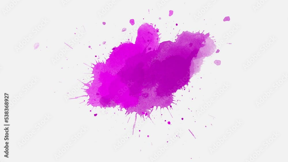 Ink drops fluid splash. ink slow motion transition reveal animation. Ink brush stroke transition. Ink splash. Abstract inkblot, splat, fluid art, overlay, alpha matte composition. 
