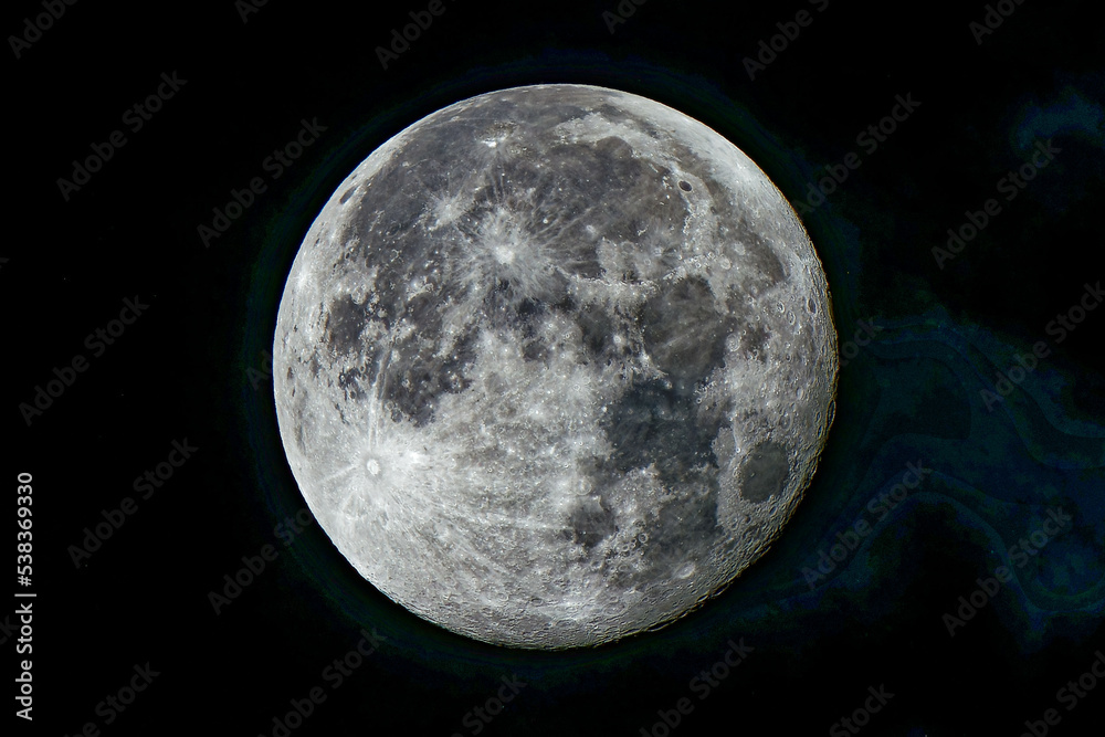 Fototapeta premium Moon photographed with a telephoto lens.