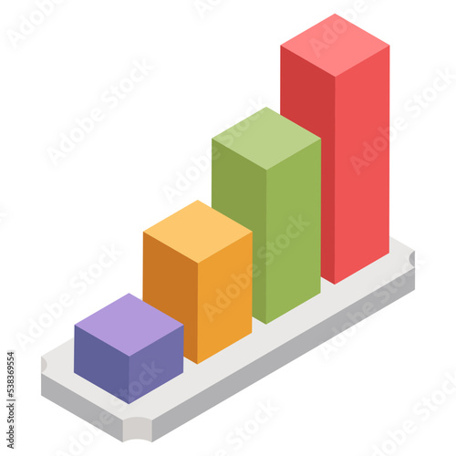 A perfect design icon of bar chart