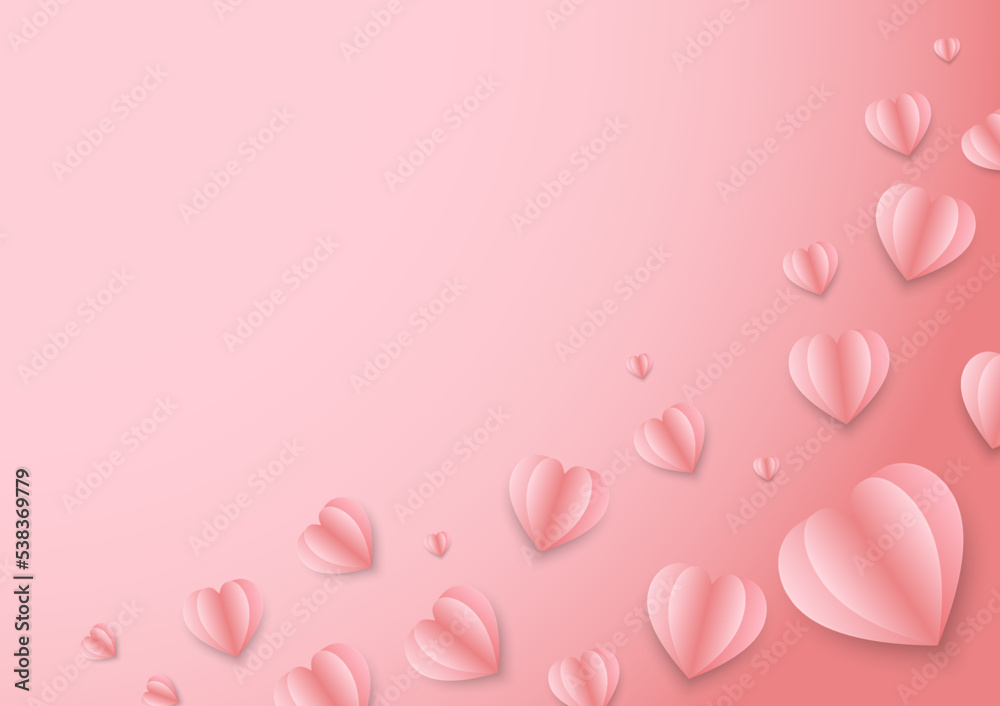 Paper heart background
