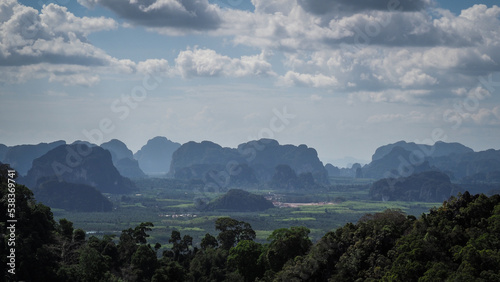 The scenic landscape of Krabi Province in Thailand