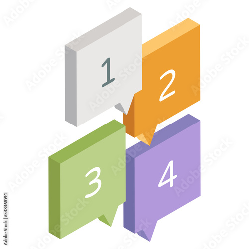 Modern design icon of counting chart 
