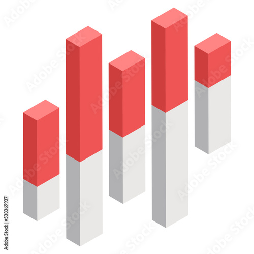 Trendy design icon of bar graph