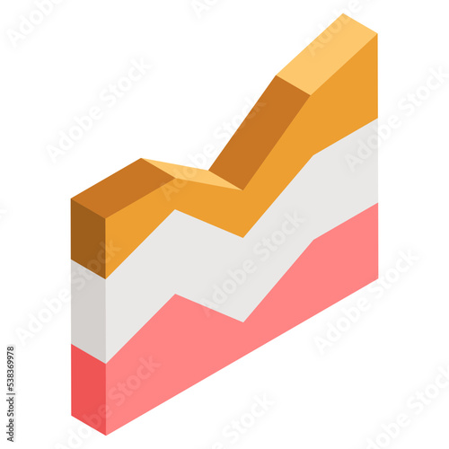 Perfect design icon of area chart 