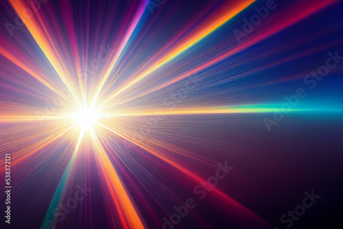 Abstract neon background with colorful laser beams