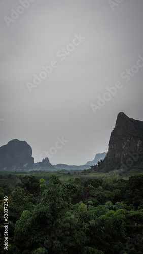 The scenic landscape of Krabi Province in Thailand