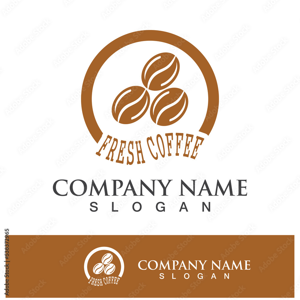coffee bean icon drink logo images