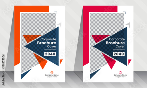 Modern Corporate promotional business brochure cover design template or annual report template 