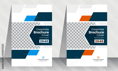 Modern Corporate promotional business brochure cover design template or annual report template
