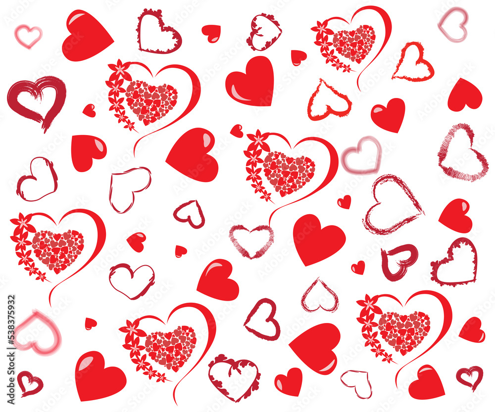 seamless background with hearts seamless background with hearts