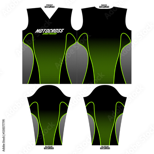 Print-ready sublimation motocross long sleeve jersey design