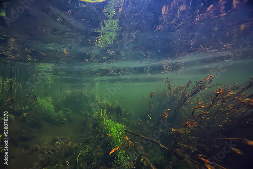 abstract underwater background in the lake  clean freshwater