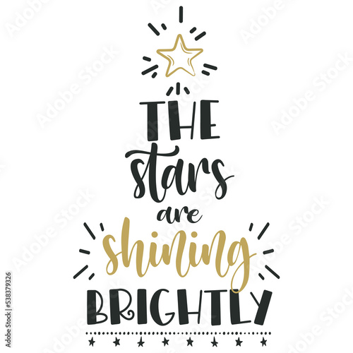 Merry Christmas quote. Hand drawn lettering for greeting cards. Vector.