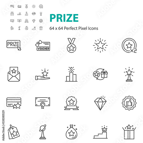 set of prize icons, award, achievement