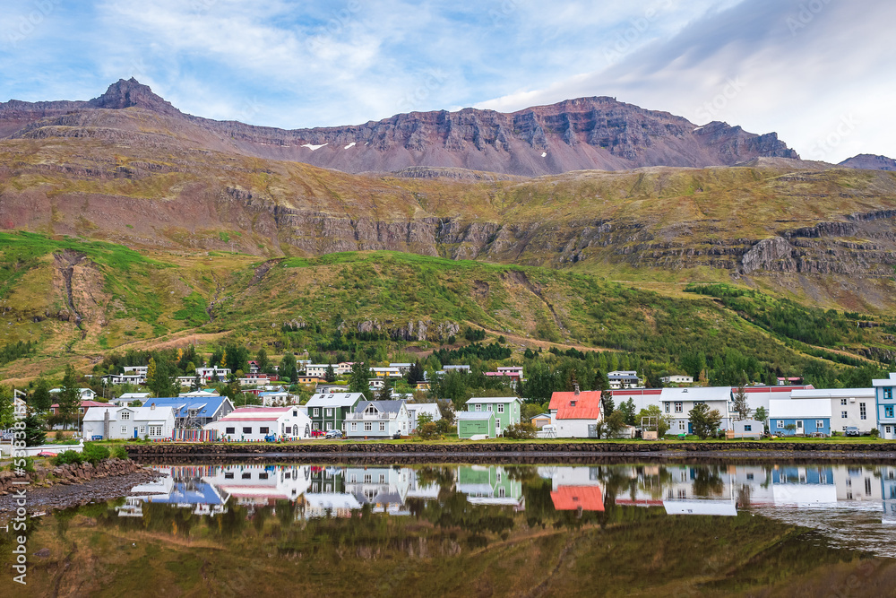 Cityscape of Seydisfjordur village (Eastern Iceland)