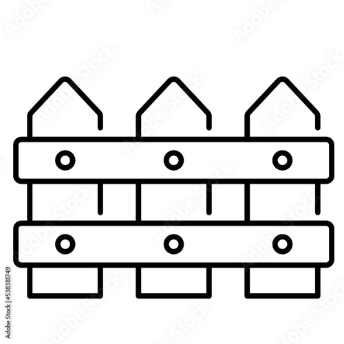 Wooden fence icon