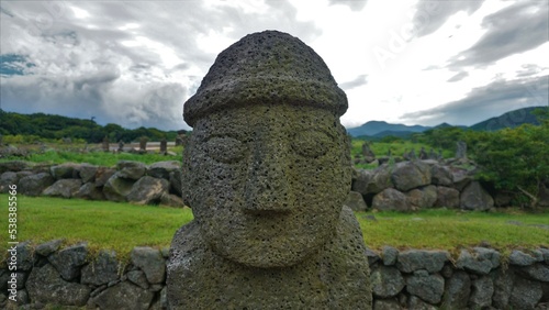 Estatua de roca en la isla de Jeju