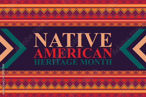 Obraz na plátně National native american heritage month background.