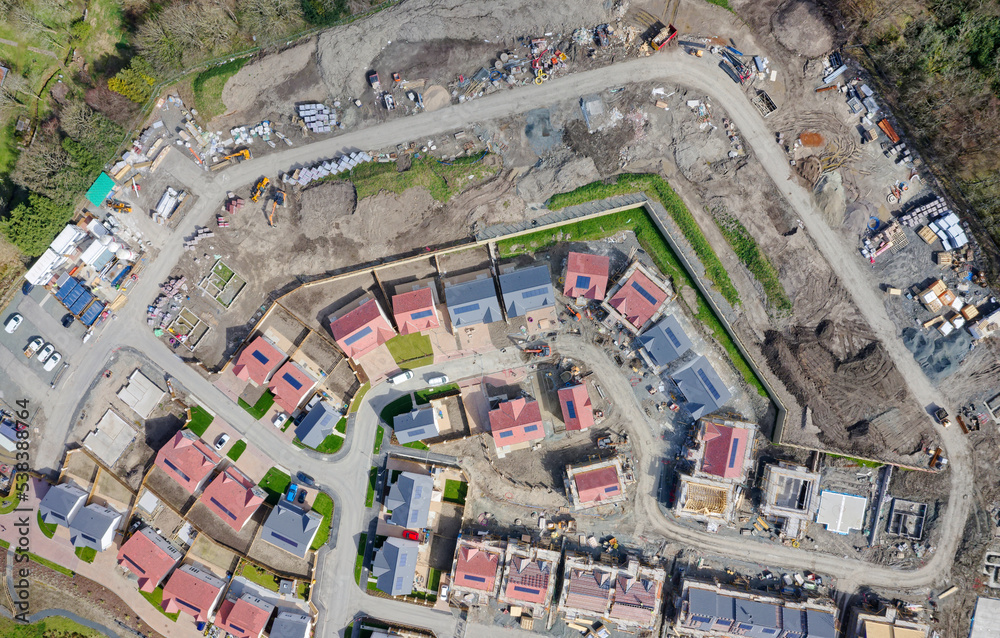 New housing development building houses for increased demand in rural areas New housing development building houses for increased demand in rural areas