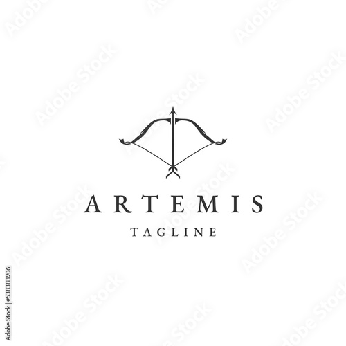 Artemis, arrow logo design template flat vector
