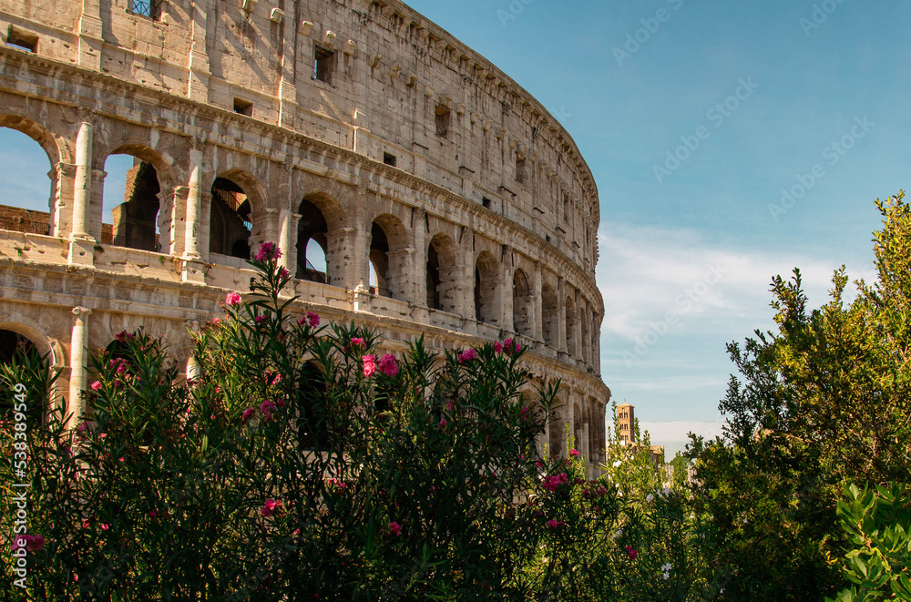 Colosseum in Rome during the summer season