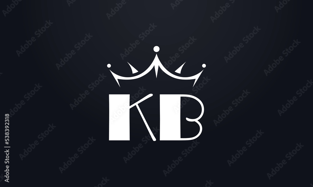 King crown logo design vector and extra bold queen symbol Stock Vector ...