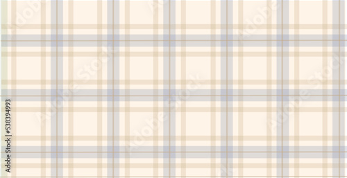 Beige plaid pastel flannel background vector illustration.