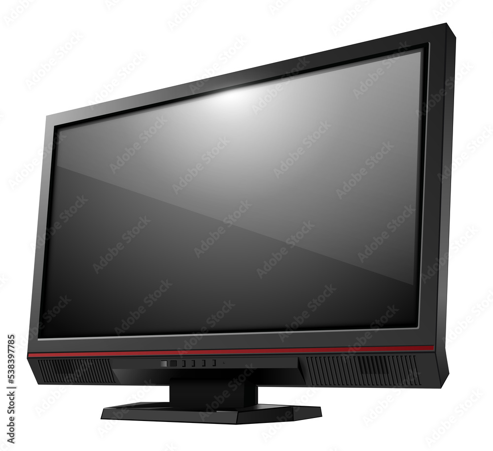 Monitor TV, modern 3d flat screen lcd, led television icon isolated. Monitor TV, modern 3d flat screen lcd, led television icon isolated.