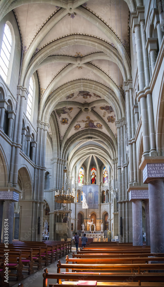 Interior of St. Peter and Paul church in Bern - Switzerland