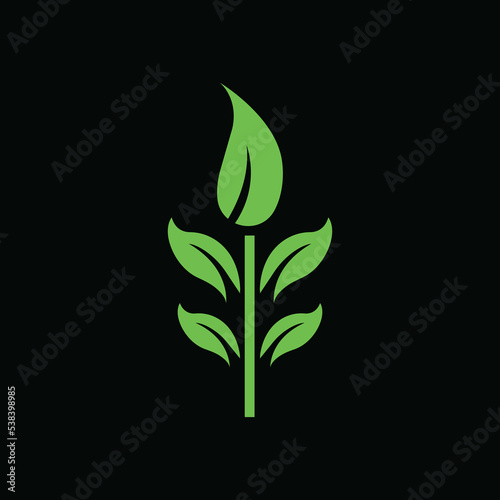 Nature leaf vector logo design 