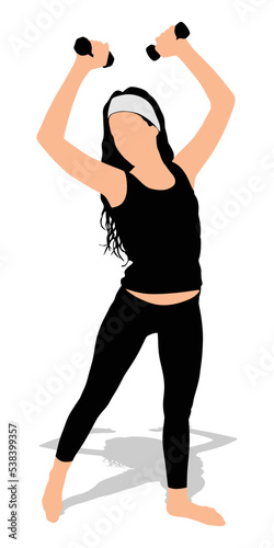 Fitness woman doing exercise