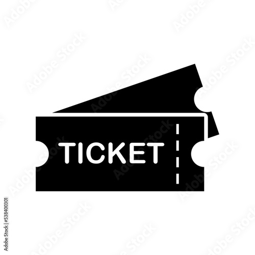 Ticket icon vector isolated on background